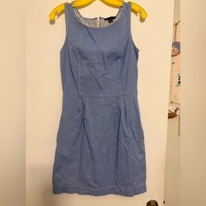 Tommy Hilfiger Swordfish Blue Sleeveless Denim Dress Size 4 100% Cotton